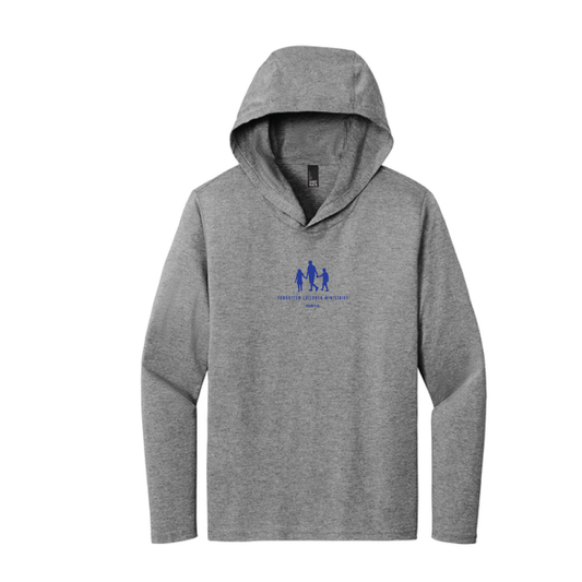 FCM Triblend Long Sleeve Hoodie in Gray Frost