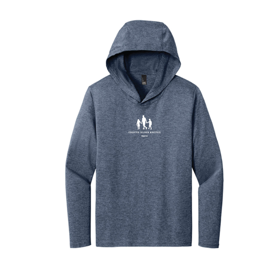 FCM Triblend Long Sleeve Hoodie in Navy Frost